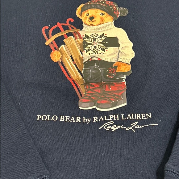 Polo Ralph Lauren Bear Ski Sweater Youth Large Knit Pullover L（14-16） - Picture 3 of 8
